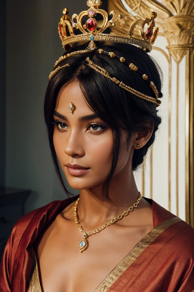 A luxury unique crown of a king with a negative spacing