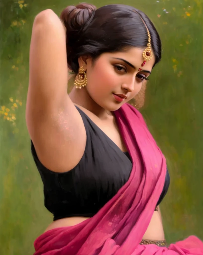 Masterpiece,8k uhd, hdr, realistic, hyper realistic, intricate, vibrant colour, painting of a woman in a yellow sari, pierced eyes, traditional beauty, inspired by Raja Ravi Varma, indian art, by Raja Ravi Varma, painting of beautiful, inspired by T. K. Padmini, painting of a woman, by Sardar Sobha Singh, gorgeous woman, oil on canvas painting, traditional painting, oil-painting, intricate details, 19th century Academic Art, 