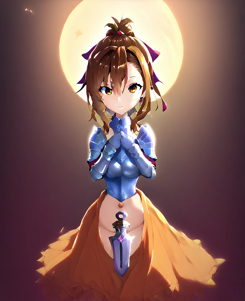 asuna, asuna_(a star), (1girl,Single) ,imaginary, High accuracy, 19, creative, (Wear in sheath at waist:1.3), He smiles, (White Knight Long Head Wizard:1.55), short hair, Medium breast, Looking at the viewer, Explosions ,Detailed hazel brown eyes, nice background, ((Morning sun,Western-style private room)), Hands on chest,(Brown hair,short ponytail;:1.5), (Platinum Knight Healer Full Armor:1.55),short hair, Acquaintance,directly, abec,(Full body:1.1), White thighs,(abec:1.4),