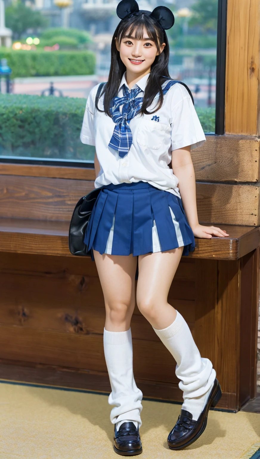 (NSFW:0.99)、beautiful girl, (skirt up), looking at camera, angle from below, short skirt, squat, shy smile, japanese school uniform , beautiful skin, ((highest quality, 16k, table top: 1.3)), 1 girl, light shines on your face, highly detailed face, highly detailed lips, fine eyes、real looking skin、cute design pants、shaved pussy、various hairstyles、different colored uniforms、Natural clothing、vans sneakers、bite、detailed panties