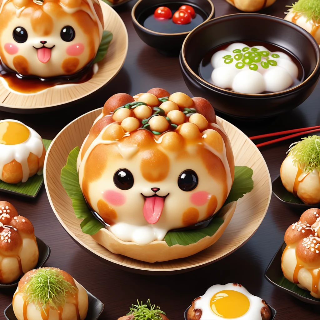 Takoyaki、food、Cute illustrations