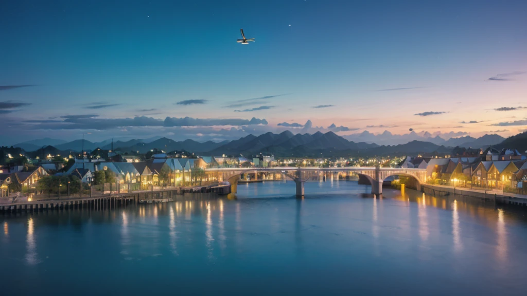 A futuristic city with flying cars and holographic displays, connected by spiral bridges over an ethereal ocean. The sky is a clear blue, and the buildings have metallic textures. In one corner of the scene, there is a large floating structure resembling the torus symbol, glowing in shades of a white to light blue gradient. A drone flies above it, capturing its majestic presence against the backdrop of the dlistant planet. --s 750 --v 6.0(UHD, retina, masterpiece, anatomically correct, accurate, super detail, high details, award winning, highres, best quality, 16k, high quality)（Low saturation colors,）