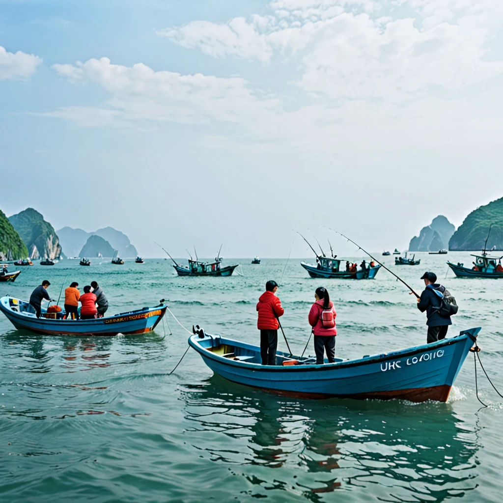 photography,Sea,Fishing boats in the sea,岸边A group of people,Embrace,Separation,A group of people,Women and men,Embrace,RAW,UHD,8k,Detailed Details,Best quality,低饱和度photography作品,Sense of atmosphere,国际photography大师拍摄的杰作,