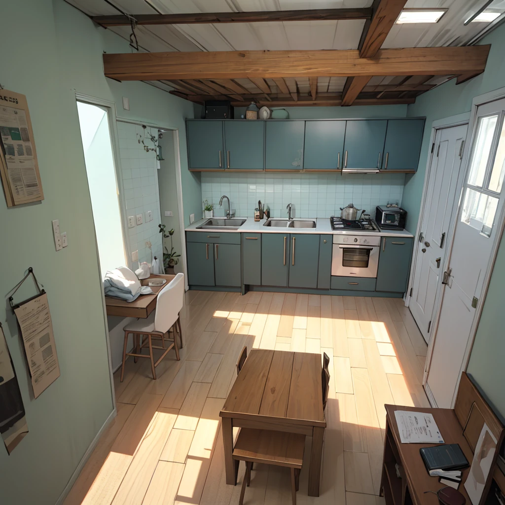 Based on the dimensions and room requirements you've provided, create a full layout plan for your 4.3m x 21m land area:

1. **Living Room**: 4.3m x 4m - Located at the front of the house for easy access and to welcome guests.
2. **Kitchen**: 4.3m x 3m - Positioned next to the living room, possibly with an open plan to create a spacious feel.
3. **Dining Room**: 4.3m x 3m - Adjacent to the kitchen for convenience during meals.
4. **Bedroom 1**: 4.3m x 3.5m - This could be the master bedroom, placed further back for privacy.
5. **Bedroom 2**: 4.3m x 3.5m - Another bedroom, which could also serve as a guest room.
6. **Bathroom**: 2m x 2.5m - Centrally located for easy access from all rooms.
7. **Laundry Room**: 2.5m x 2m - Positioned near the bathroom for plumbing efficiency.
8. **Study Room**: 4.3m x 3m - At the back of the house, providing a quiet space for teaching and studying.
