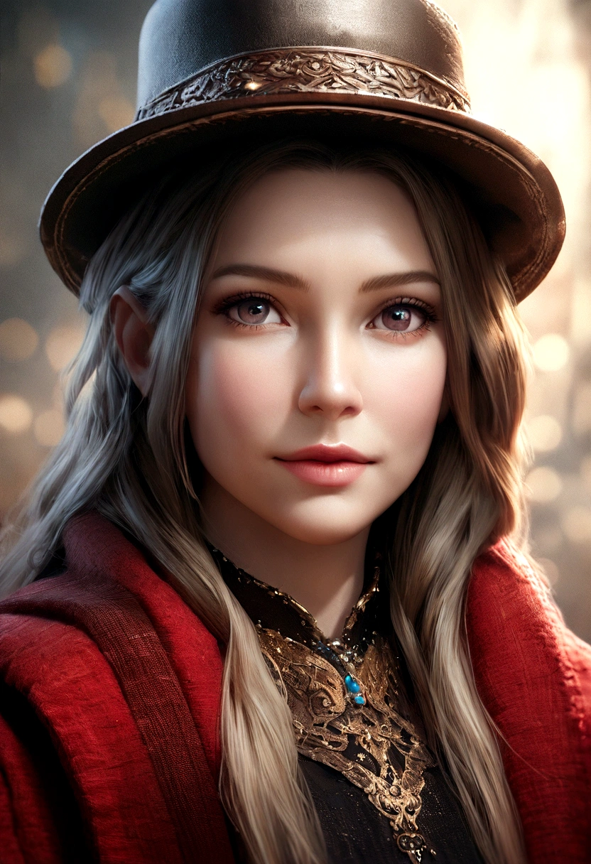 Aravud women,Long hair,Wearing a hat and scarf, realistic digital art 4k, realistic digital art 4k, Soft portrait shots 8 k, photorealistic art style, photoReal beautiful face, Realistic Portraits, Beautiful digital artwork, Real beautiful face, realistic art style, 3D Rendering Character Art 8k, beautiful realistic face, Stunningly realistic graphics