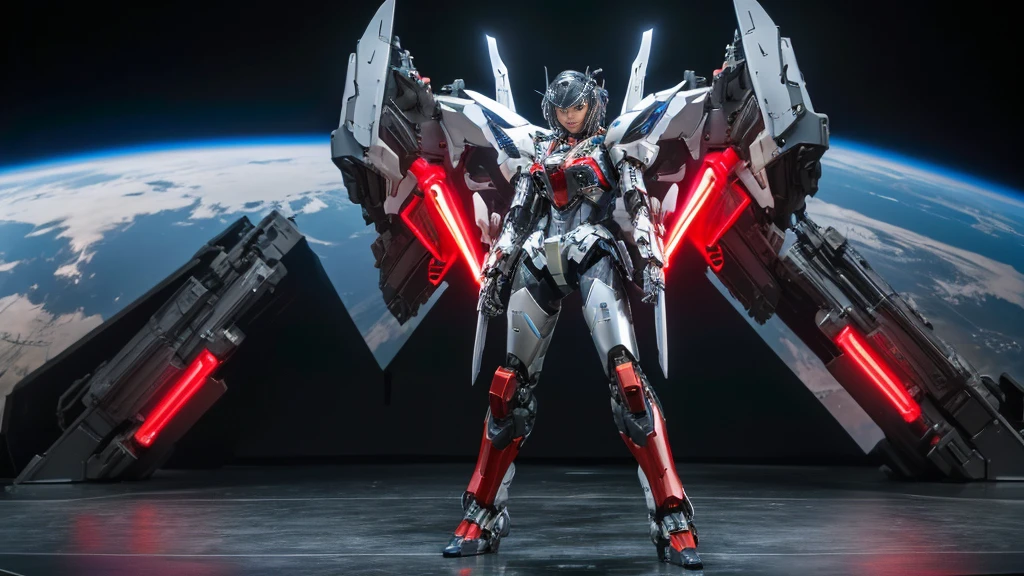 Very detailed, Advanced Details, high quality, High resolution, 1080p, hard disk, beautiful,(humanoid weapons),Armor War,(missile)See the big picture,beautiful,Mecha Cyborg Girl,Battle Mode,Mecha Body Girl,She is wearing a futuristic combat weapon mecha