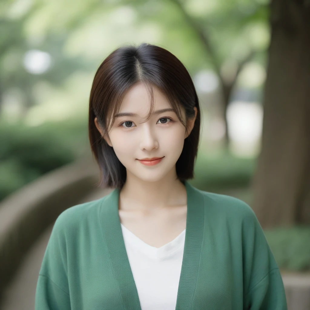 8k, Ultra-high resolution, Highest quality, masterpiece, 三分割法によるphotograph,Surreal, photograph, 1 girl, (16 years old:1.3), pretty girl, Cute face, Beautiful eyes in every detail, 細かくdetailedに,masterpiece,, One Girl:1.2, Japan Female Announcer,Young Wife,Urban area,street tree,green,White shirt,cardigan,Summer knitwear,Full of cleanliness,A carefree smile,Healing the heart,Looking at the audience、beauty,Long neck、Laugh a little、Please close your mouth and laugh、(((Ideal body type))),A-cup small breasts :2,、Portraiture:2、Perfect Anatomy、鮮明なdetailed、detailed、Surreal、Light and shadow,Strong light