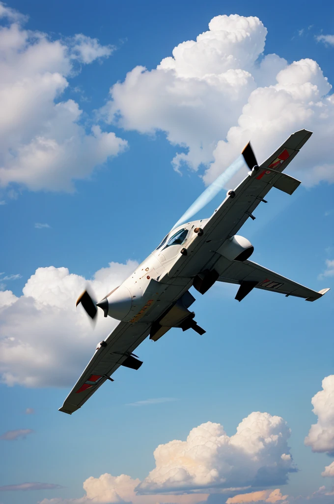 An aeroplane flying in the sky