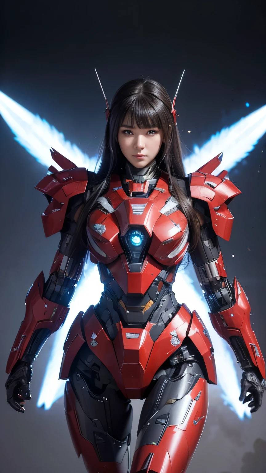  Super detailed, advanced details, high quality,  High resolution, 1080p, hard disk, beautiful,(war machine),Armor War,(Rocket Missile)Capture the big picture,beautiful,Mecha cyborg girl,battle mode,Mecha body girl,She is wearing a futuristic war machine weapon mecha