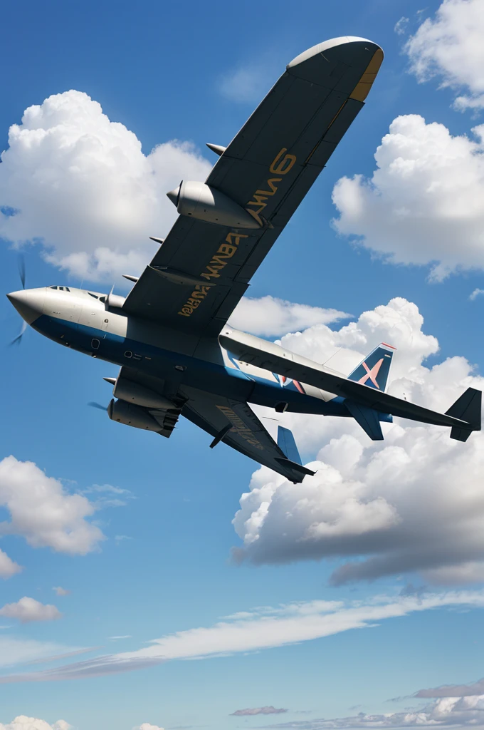 An aeroplane flying in the sky without wings
Of a brand called OSSJAR 


