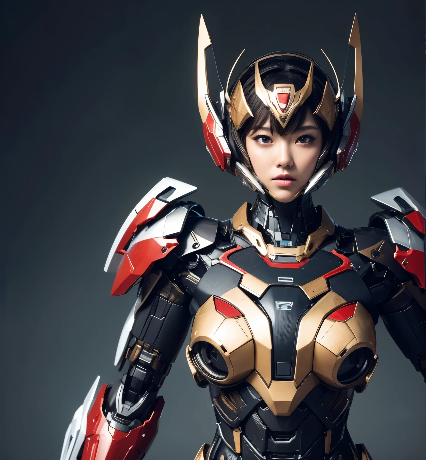 Textured skin, Super Detail, high details, High quality, Best Quality, hight resolution, 1080p, hard disk, Beautiful,(Super Heroine),Oppai Missile,beautiful cyborg woman,Mecha Cyborg Girl,Battle Mode,Girl with a Mecha Body,She wears a battle cyborg mech with a weapon,Fulll body Shot