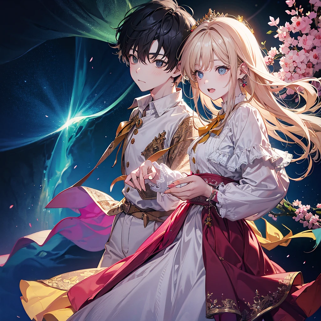 a couple boy and girl in Park