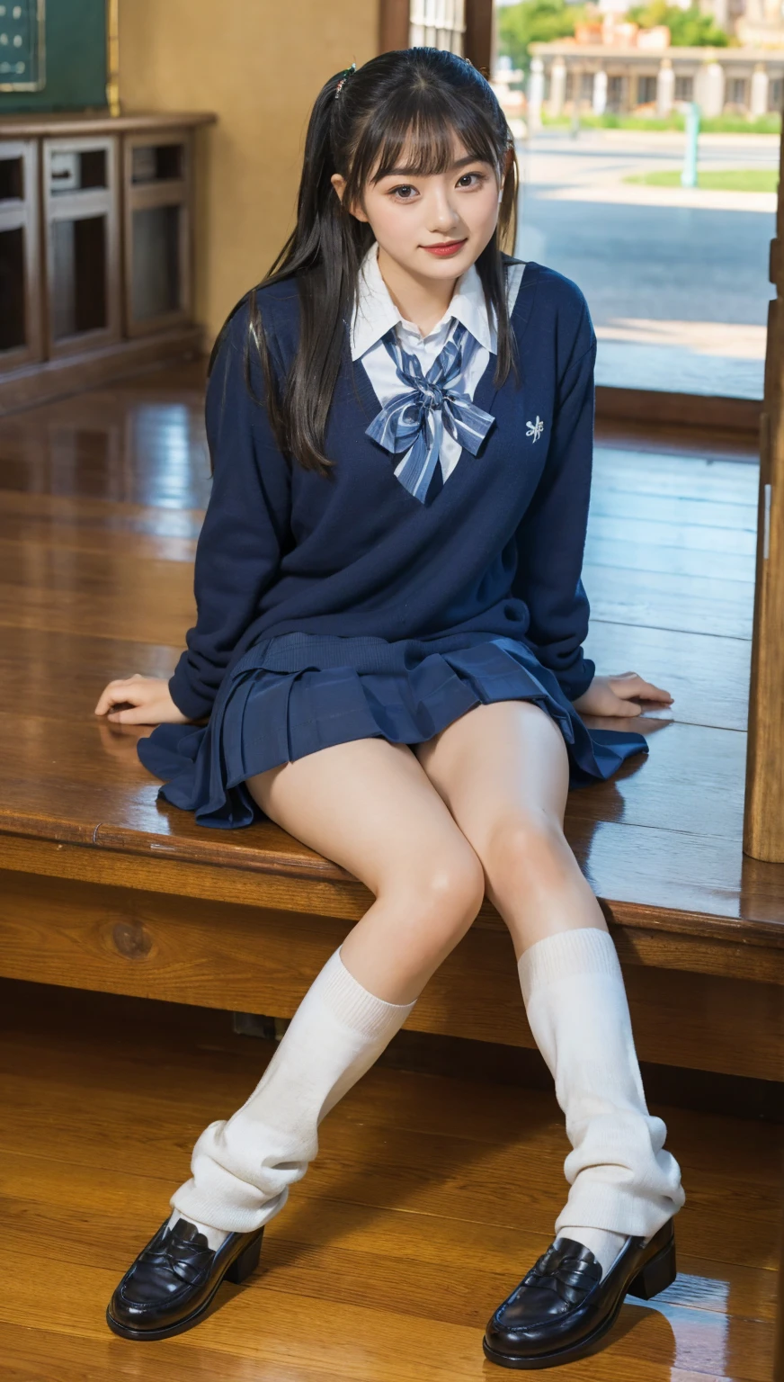 (photorealistic:1.4), best quality, masterpiece, raw 32k photo, (extremely detailed japanese beautiful girl), (extremely detailed eyes:1.2), (cute face:1.2), ultra-detailed, ultra high res, amazing, BREAK,sitting,
(school uniform:1.5), detailed school girl, (disneyland:1.3), beautiful detailed girl, bangs, cute face, miniskirt,loafers, perfect legs, perfect hands