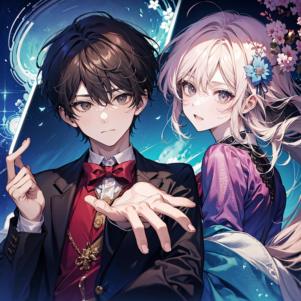 a couple boy and girl in Park