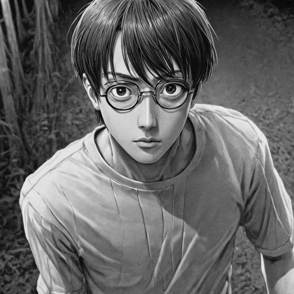 1man, race (anime), bizarre scenario, Junji Ito, Yusuke Murata, black and white, 8k, anime, horror