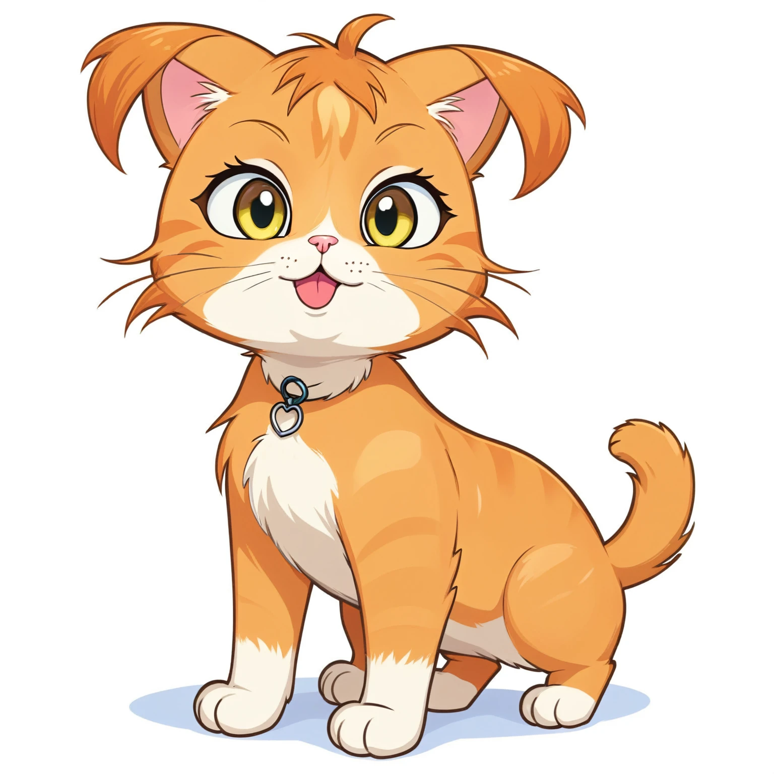 CAT , GINGER CAT, ORANGE CAT, CUTE, CARTOON CAT