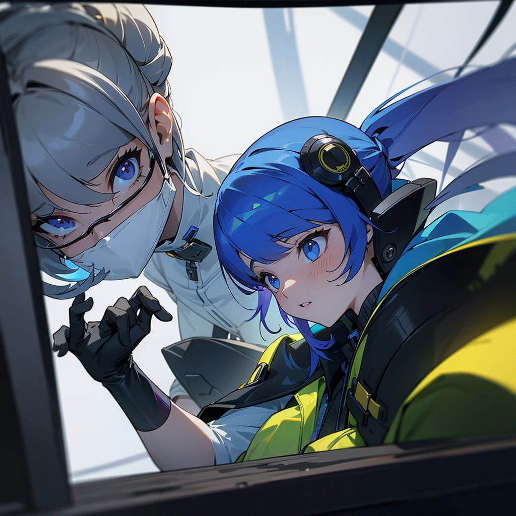 una experta forense analizando evidencias, a hacker collecting information I would love for them to be in an intriguing scene that reflects their teamwork to solve mysterious cases."