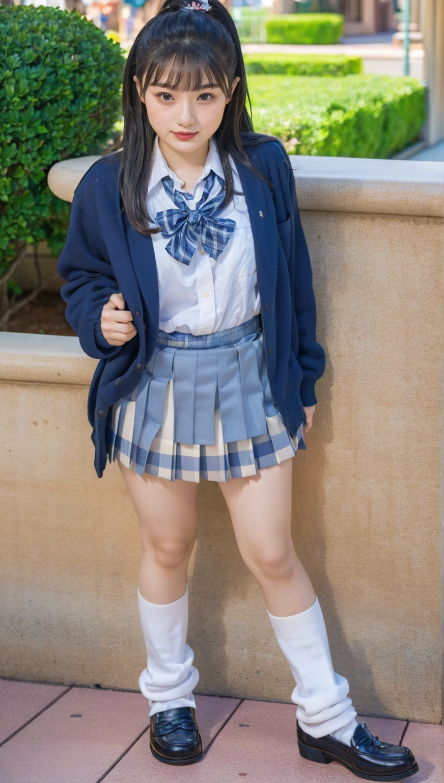 (photorealistic:1.4), best quality, masterpiece, raw 32k photo, (extremely detailed japanese beautiful girl), (extremely detailed eyes:1.2), (cute face:1.2), ultra-detailed, ultra high res, amazing, BREAK,standing,
(school uniform:1.5), (full body:1.2), detailed school girl, (disneyland:1.3), beautiful detailed girl, bangs, cute face, miniskirt,loafers, perfect legs, perfect hands,loose socks