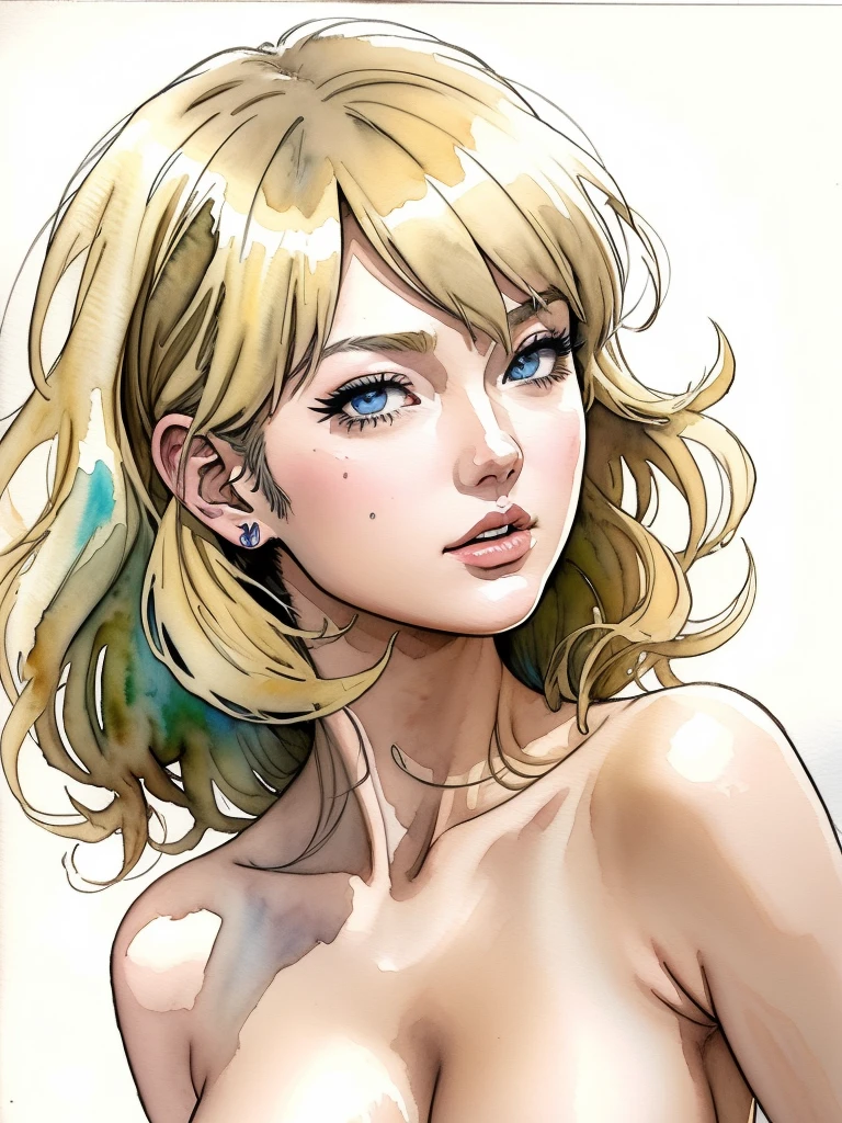 nude Tylor swift , akira toriyama art , anime , natural , fantasy character , watercolor painting , anime , art by Carne Griffiths and Wadim Kashin,Landscape painting , Highly detailed , accuracy , in detail ,Anime , , Digital Illustration, comic book style, Perfect Anatomy, Centered, Approaching perfection, Dynamic, Highly detailed, Soft, Sharp Focus, Illustration,