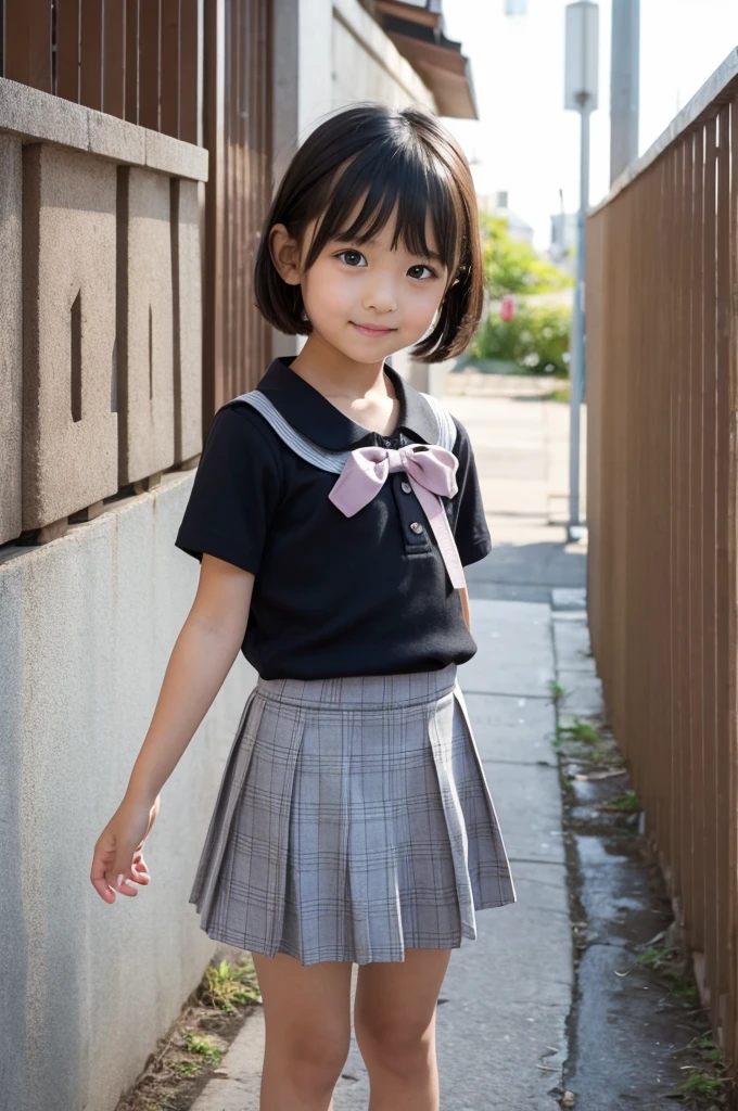 Very short skirt。1 kindergartener