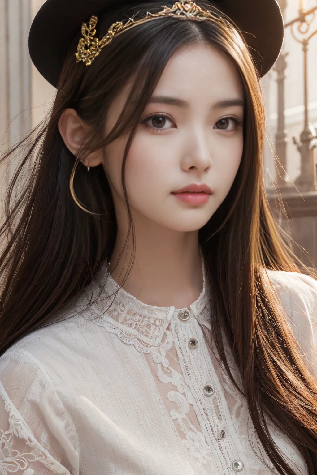 Mastepiece, Best Quality, Fine details, High resolution, 8K painting wallpaper, Perfect dynamic composition, Beautiful detailed eyes, (Symmetrical eyes:1.3)、Casual women's fashion,Very fashionable、Good fashion sense、Very short hair、Small breasts、Wearing clothes、Natural color lip, Bold sexy pose,A shy smile,Harajuku Style、20 year old girl、Cute、Stylish cafe、The background is blurred、portfolio、