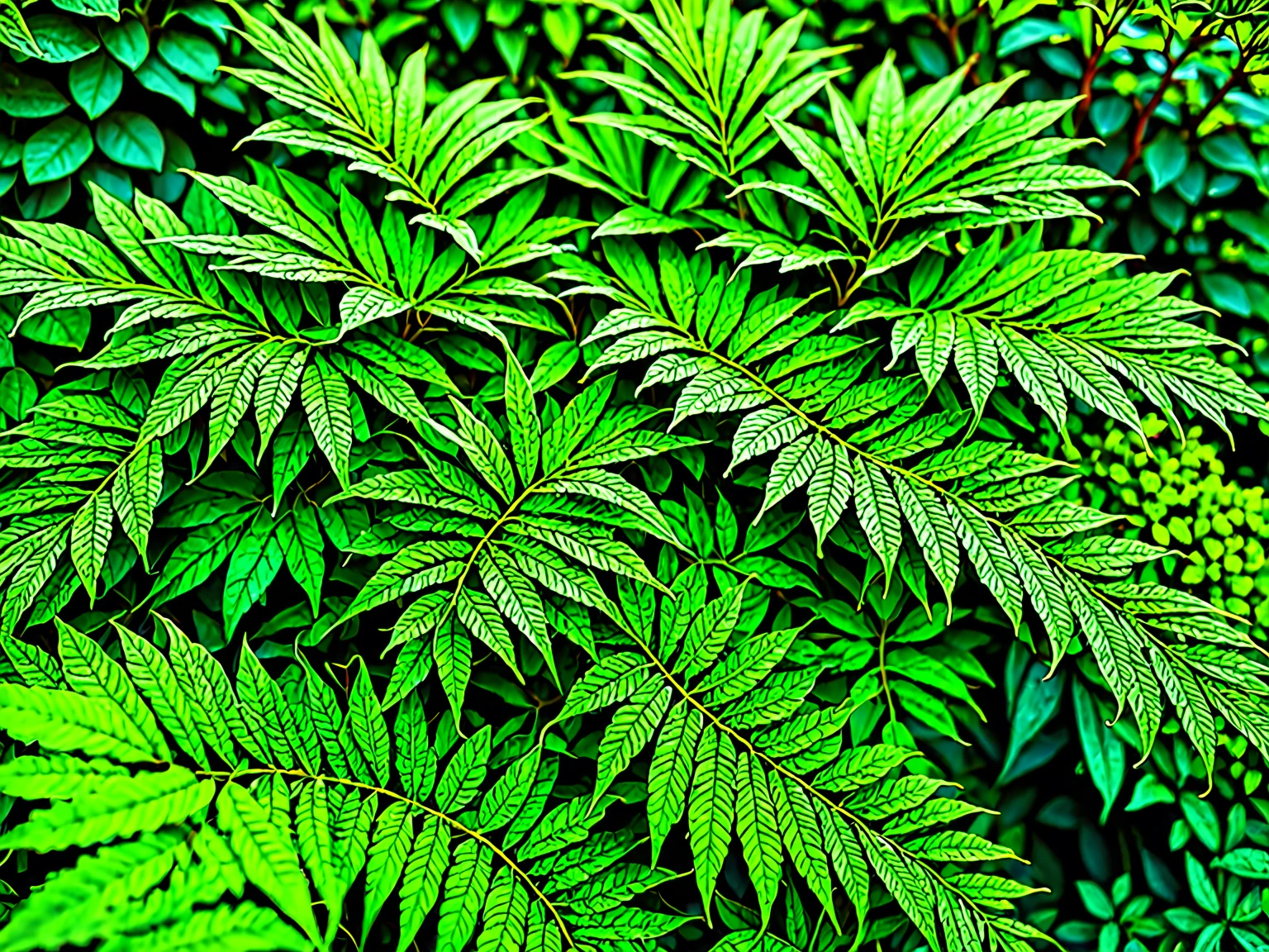 a macro photo of bushes and shrubs, detailed foliage, vivid colors, lush greenery, natural textures, intricate patterns, close-up perspective, high depth of field, natural lighting, soft shadows, photorealistic, 8k, high resolution, cinematic, award-winning photography