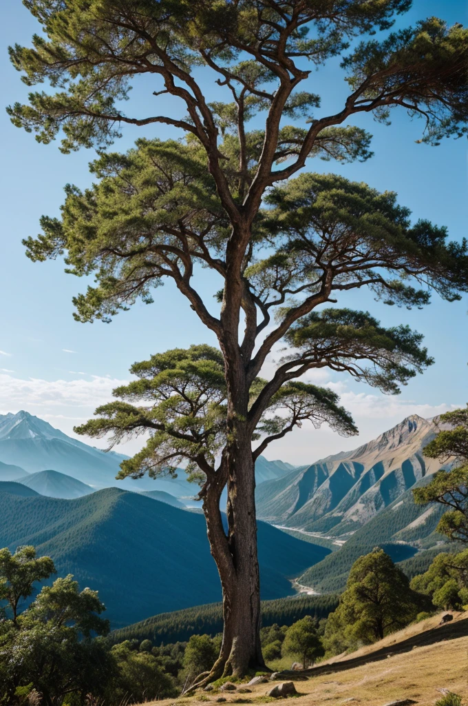 Include images of ancient trees, mountain ranges, and other timeless landscapes.