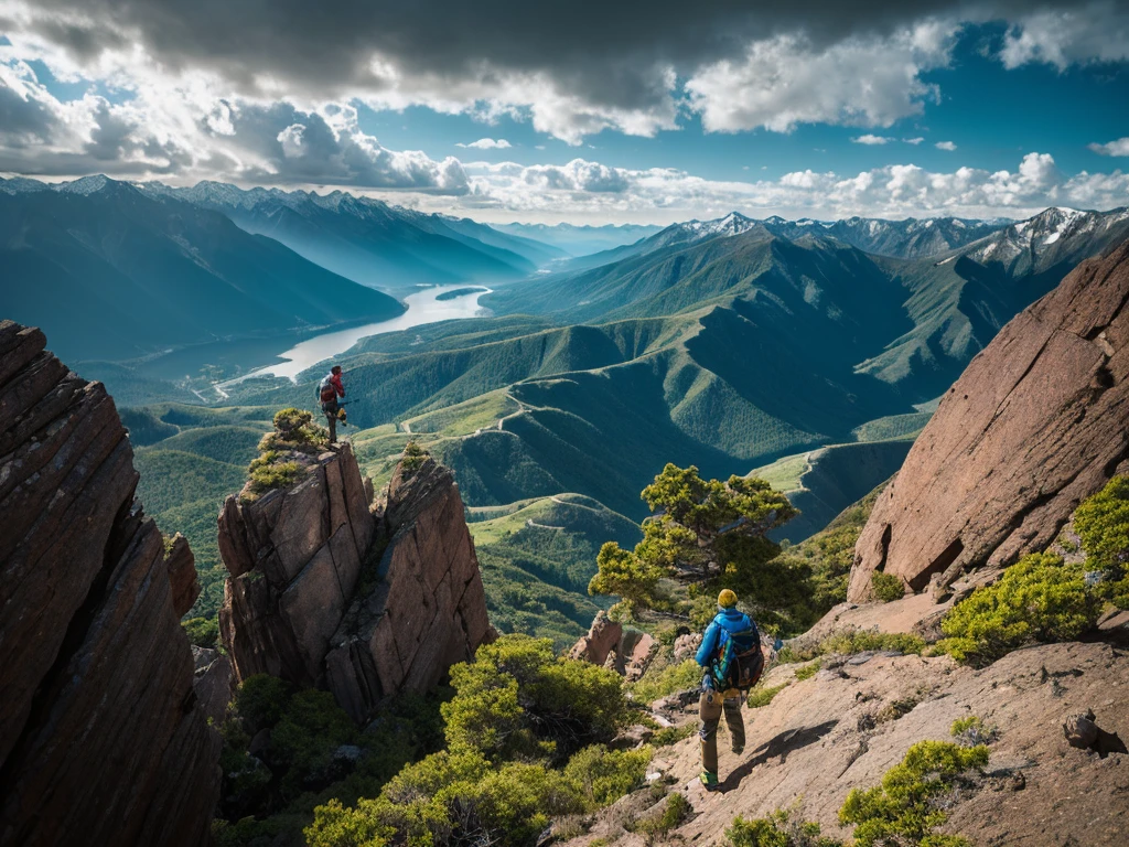 (Realistic:1.37),photograph,landscape,Mountaineering,Man climbing a mountain in Japan,Climbing Gear,Dramatic lighting,Colorful cloudy sky,A sense of adventure,Blurred Background,Strong determination,Wide-angle lens,Rocky terrain,Nice views,Endless Horizon,Quiet Solitude,Graceful Movement,The pinnacle of achievement,Natural beauty,Serene atmosphere,Sweat and patience,top conqueror,Awe-inspiring views,Expedition preparation,Unwavering focus,Wilderness Exploration,dreamlike landscape,unforgettable journey,infinite possibilities,Immerse yourself in nature,Indomitable spirit,Awestruck observers,Unparalleled strength,The invisible height,Quiet Escape.