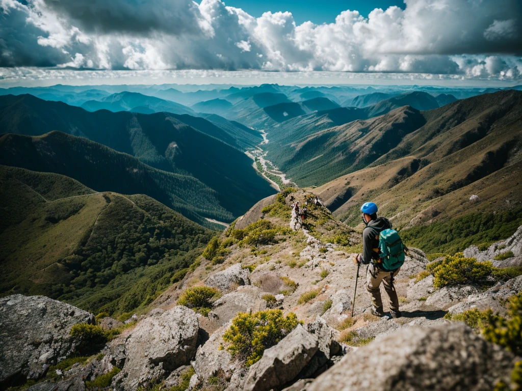 (Realistic:1.37),photograph,landscape,Mountaineering,Man climbing a mountain in Japan,Climbing Gear,Dramatic lighting,Colorful cloudy sky,A sense of adventure,Blurred Background,Strong determination,Wide-angle lens,Rocky terrain,Nice views,Endless Horizon,Quiet Solitude,Graceful Movement,The pinnacle of achievement,Natural beauty,Serene atmosphere,Sweat and patience,top conqueror,Awe-inspiring views,Expedition preparation,Unwavering focus,Wilderness Exploration,dreamlike landscape,unforgettable journey,infinite possibilities,Immerse yourself in nature,Indomitable spirit,Awestruck observers,Unparalleled strength,The invisible height,Quiet Escape.