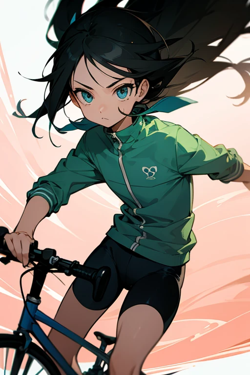 Cyclist with anime style