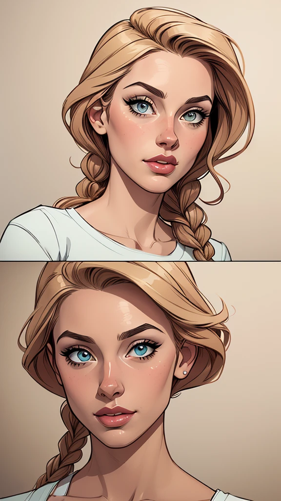 Personagem Fleur Delac sem roupas  nua pelada sem roupas  magem de desenho animado de uma mulher .cartoon style illustration, estilo de arte dos desenhos animados, estilo de arte dos desenhos animados, digital illustration style, design de personagens altamente detalhado, arte digital detalhada fofa, floresta  Design de personagens de retrato, beautiful digital illustration, retrato de alta qualidade, Arte em quadrinhos, mulher jovem.  expression of sexual desire well-aligned braided hair 