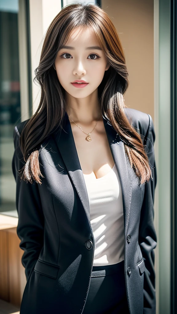 ワイPut on a shirt、Put on a shirt、Random Hairstyles、 Long Hair、Long Hair、Straight hair、 wearing a suit jacket、open suit、Wearing a suit is strict、Elite secretaries of the upper class、Wear high-quality heels、wear a suit、Wearing a suit、business woman、Business Wear、Wearing a black suit、woman wearing suit、suit、suit、Shooting from the front、Huge file sizes、First Person View、Center image、work in office、Wearing pancompanyhose、office、company、night、Best Qualicompany、Very detailed、small detailed、High resolution、8K デンデ wallpaper、Perfect dynamic composition、beautiful fine grain、Natural color lip、necklace、Random sexy poses、The body is facing the front、20-year-old girl、night time、Perfect Scompanyle、beautiful顔、1 girl、Very detailed、masterpiece、top-qualicompany、超High resolutionエネルギーA、8KHigh resolution、Photogenic claricompany、fine grain、Draw a gradient、Perfect Anatomyの体のプロポーション、Nikon Z9 80mm Lens、Elegant legs、long Thin legs、Thighs and skirt、Long legs、very beautiful Thin legs、Very beautiful long Thin legs、beautiful feet、good hips and Long legs、surGenuine high school girl、Cleavage Gap、The Very detailed細、High resolutionであり、Very detailed細、reality、photoGenuineistic、RAWphotograph、beautifuldetailed 顔、White skin、GenuineにGlowing Skin、fine fabric texture、texture、Perfect body、Cute face、Natural neck length、Thin legs、Thin legs、beautiful collarbone、High resolution、Perfect Anatomyの体のプロポーション、Golden Ratio、Perfect hands、1 girl、16k、Glowing Skin、Cute Korean Girl、K-POPアイドル、detailed 顔 of asian girl、Eyes and lips、Professional makeup、asian 顔、beautiful aesthetic 顔、1 beautiful woman、Sharp focus、Captivating Gaze、And a charming look、pay attention to detailed、Detailed Genuine skin texture、model body 形、beautiful、pantyhose、Genuine、allows the woman to be the focus of the image、Completely subjective、front、Golden Ratio、Perfect hands、As photograph shows、Genuine、woman、beauty、Perfect Anatomy、anatomically A symmetrical and balanced body、Human hand、Strangely perfect、Near perfect、night、night、Highest quality、Very detailed、detailed、High resolution、8k wallpaper、beautifulwoman1 person、Sharp focus、beautiful detailed eyes、Thin Hair、detailedreality的な skin texture、from the front、Cute Korean Girl、K-POPアイドル、detailed 顔 of asian girl、Japanese、beautiful顔、Professional makeup、asian 顔、beautiful aesthetic 顔、Captivating Gaze、And a charming look、pay attention to detailed、16KHigh resolution、High resolutionであり、beautifuldetailed 顔、GenuineにGlowing Skin、photograph、8k is、High resolution、night、First Person View、Center image、beautiful fine grain、Draw a gradient、1 beautiful woman、allows the woman to be the focus of the image、Completely subjective、Perfect Anatomy、correct、A symmetrical and balanced body、Strangely perfect、Near perfect、masterpiece、超High resolution、(Accurate anatomy:1.5)、((from the front:1.3))、1 girl、Japanesewoman、alone、(Classy and cute girl:1.3)、1 girl、(1 girl)、16k、Glowing Skin、Eyes and lips、Sharp focus、student photography、(delicate detailed:1.4)、(reality的:1.4)、Octane Rendering、Complex 3D rendering、night、Observe the audience、Look straight ahead、Nogizaka Idol、Korean Idol、(RAWphotograph、Highest quality)、(reality的な、reality的:1.3)、very delicate and beautiful、Soft Light、beautiful detailed girl、(finger detailed)、Highly detailed eyes and 顔、beautifully detailed nose、Dense and beautiful テーブルトップ, Highest quality, reality的, 非常にdetailed, finely, High resolution, 8k wallpaper, 1 beautifulwoman,, Light brown messy hair, He is wearing an open-collared black dress shirt.., Sharp focus,