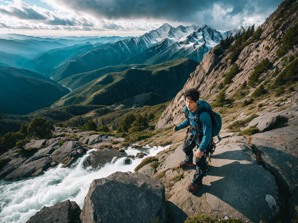 (Realistic:1.37),photograph,landscape,Mountaineering,Man climbing a mountain in Japan,Dramatic lighting,Colorful cloudy sky,A sense of adventure,Blurred Background,Strong determination,Wide-angle lens,Nice views,Endless Horizon,Quiet Solitude,Graceful Movement,The pinnacle of achievement,Natural beauty,Serene atmosphere,Sweat and patience,top conqueror,Awe-inspiring views,Expedition preparation,Unwavering focus,infinite possibilities,Immerse yourself in nature,Indomitable spirit,Awestruck observers,Unparalleled strength,The invisible height,Quiet Escape.