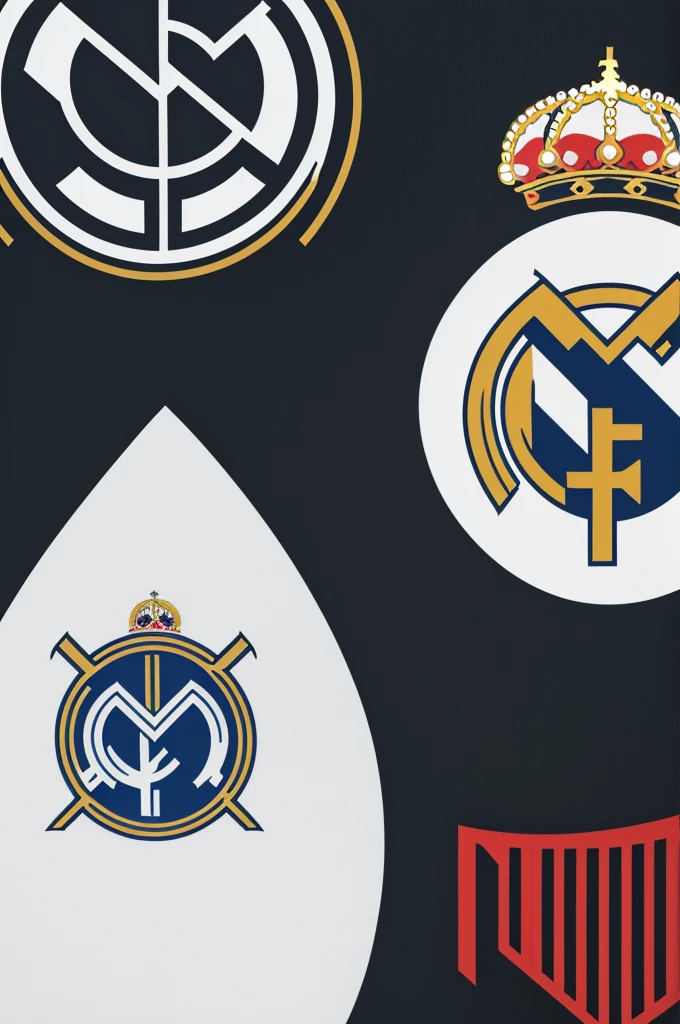 Wallpaper with São Paulo and Real Madrid logos split in the middle side by side for cell phone