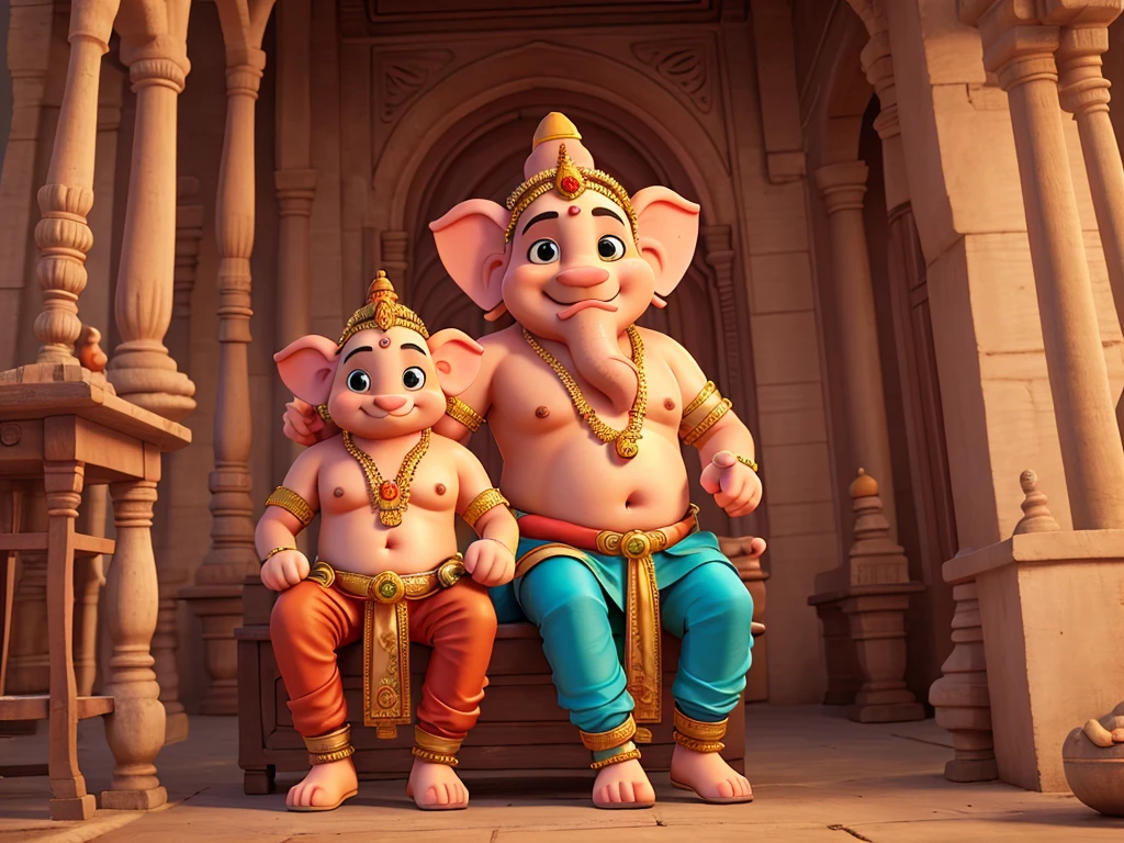 Ganpati in Photographer Men outfit 