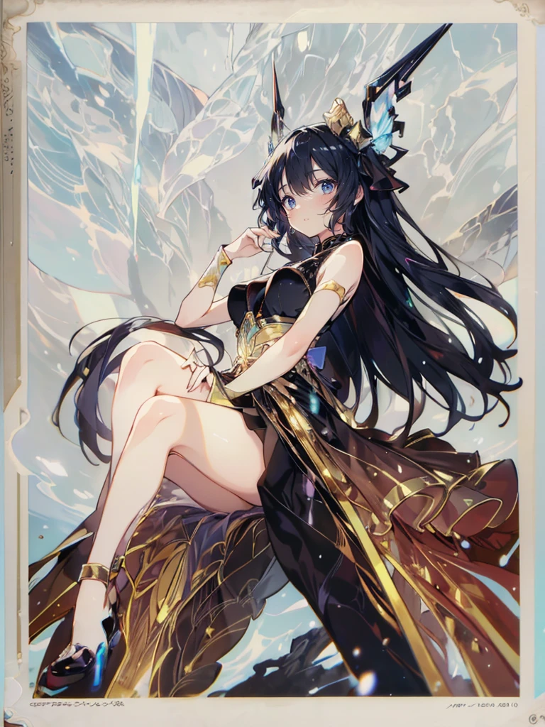 Crystal Horn　Crystal ornaments　(Anime Style:1.6)High contrast girl, Sitting, Side Shot, (null:1.3), (masterpiece, Highest quality, perspective, Depth of written border:1.5), Flowers, Rocky Mountain, forest, Beautiful Face, Thighs, From below, 8K, Raw photo, Confused, Impressionism, (Tom Thomson, Claude Monet, Joaquin Sorolla, James Wilson Morris, John Fabian Carlson, Hugh Henry Breckenridge:0.8), HDR, Realistic, Film Grain, chromatic aberration, High Resolution, Very detailed, finely, Dynamic Lighting, Dramatic lighting, Shadow, Sharp focus, Highly detailed eyes and face, Sharp pupils, Realistic student
