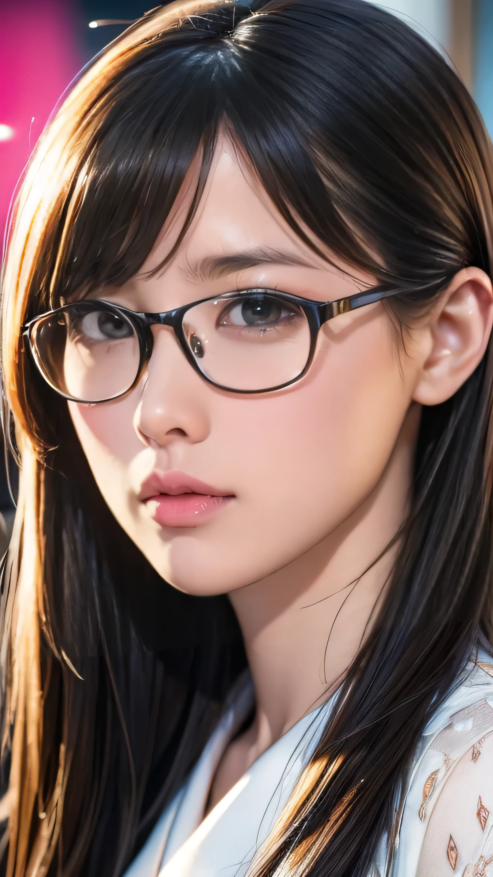 beautiful detailed eyes,beautiful detailed lips,extremely detailed eyes and face,longeyelashes,1girl,anime,illustration,photorealistic,digital art,realistic,detailed,highres,masterpiece,best quality,4k,8k,ultra-detailed,realistic,photorealistic,photo-realistic:1.37,HDR,UHD,studio lighting,ultra-fine painting,sharp focus,physically-based rendering,extreme detail description,professional,vivid colors,bokeh,advertisement,glasses,office