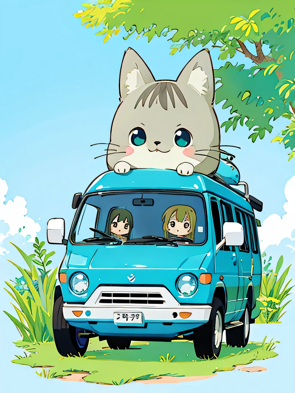 Seizo Watase style、Kawaii Design, most beautiful girl ever、Chibi, (((expedition)))、Totoro, Blue Earth, Cat Bus