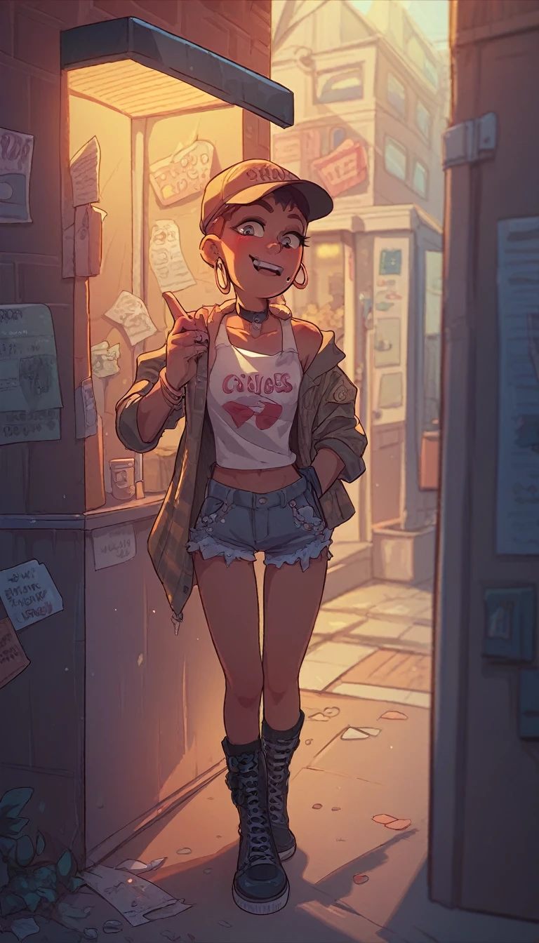 Girl dressed as a prostitute