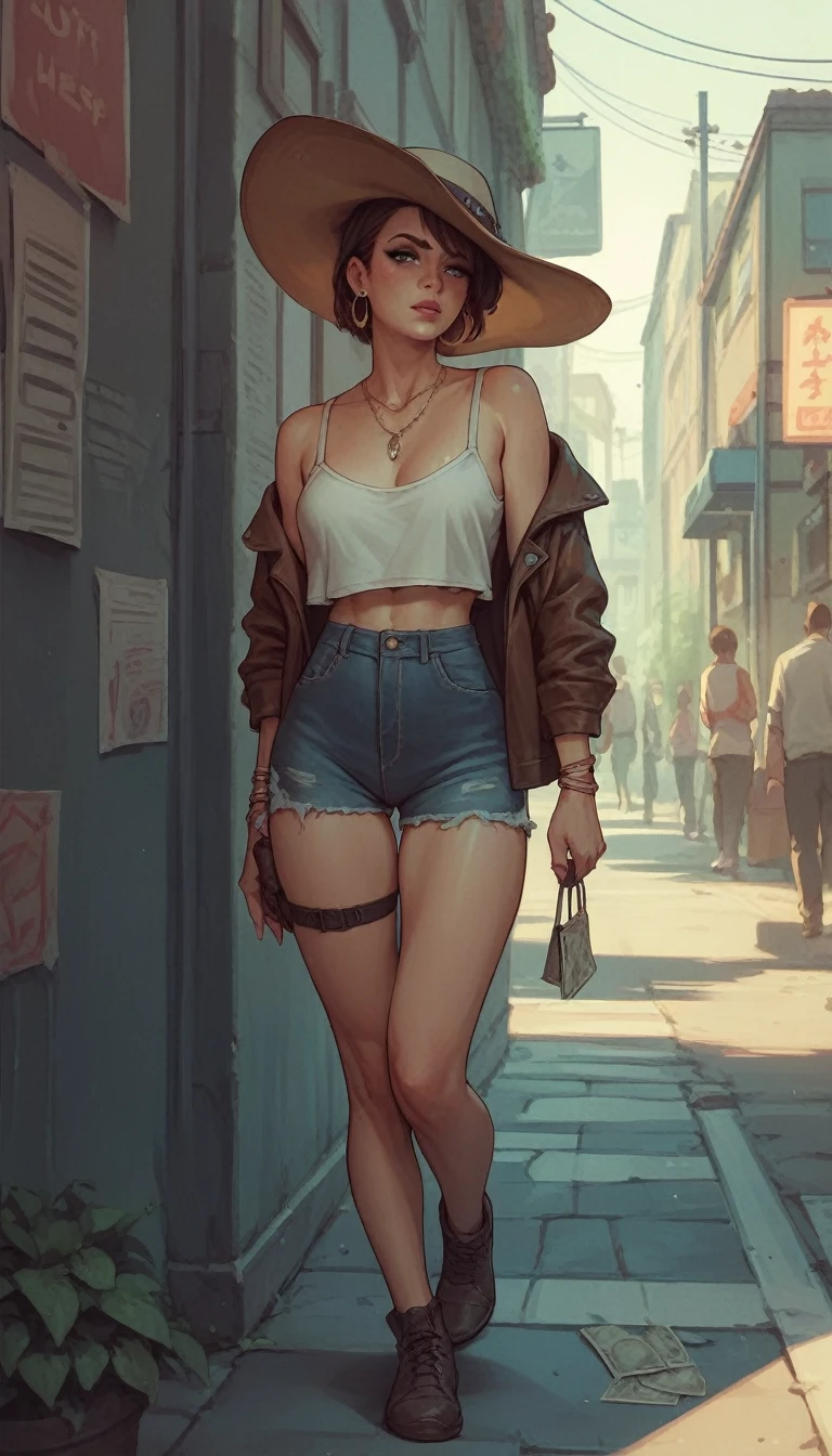 Girl dressed as a prostitute