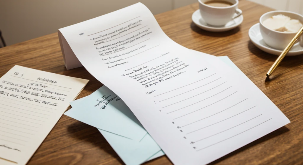 Notes floating in the background 