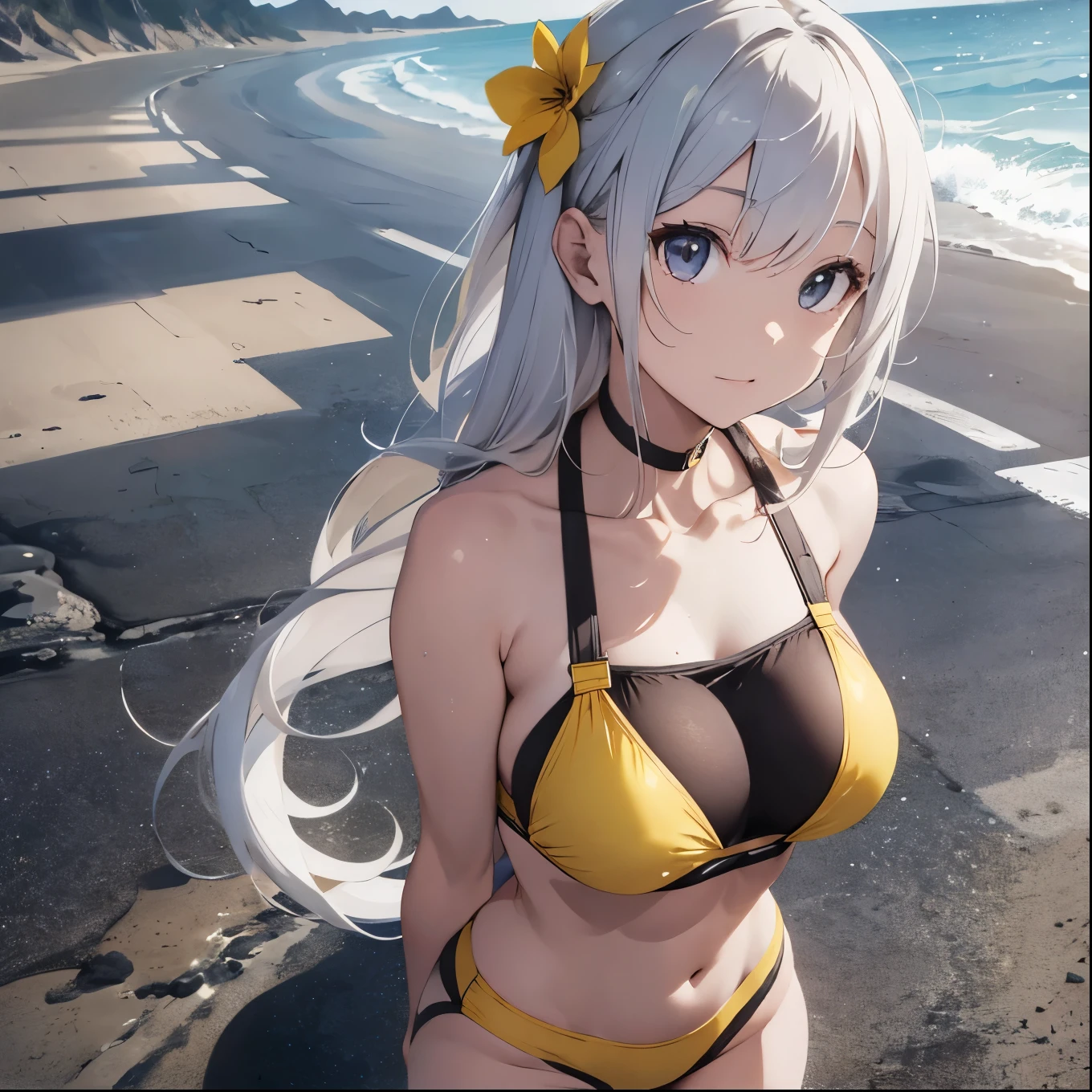 Silver-haired girl drawn in high resolution Japanese anime style、whole body、Women in yellow bikinis taking photos on a deserted beach, model bikini, , Young and cute gravure idol, Posing together in a bra, Russian and Japanese mix, sakimichan, Asian woman, Wear a swimsuit, that&#39;that&#39;that&#39;that&#39;that&#39;that&#39;that&#39;that&#39;that&#39;that&#39;that&#39;that&#39;that&#39;that&#39;that&#39;that&#39;that&#39;that&#39;It&#39;s hot with the shining sun, Japanese Model, Cute Core, sakimichan HDRI, Young Gravure Idol, Chubby