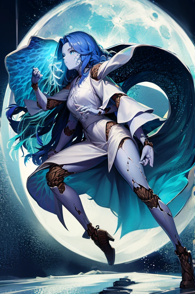 moon theme, dynamic pose