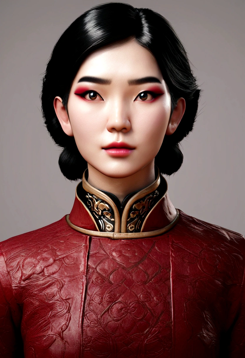 asian, korean makeup, korean makeup, hyper realistic, cinematic, 3D, adobe photoshop, adobe photoshop, Aleksi Briclo style, Aleksi Briclo style, front view