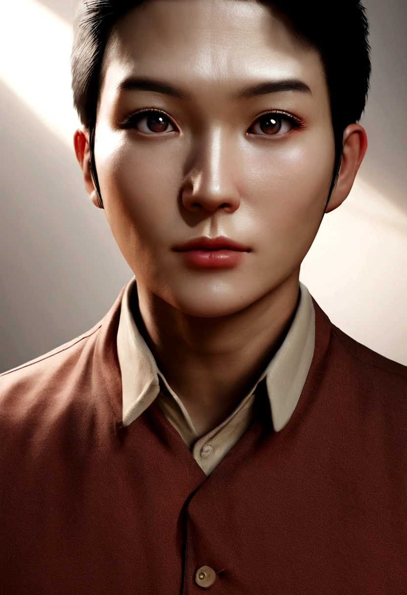 asian, korean makeup, korean makeup, hyper realistic, cinematic, 3D, adobe photoshop, adobe photoshop, Aleksi Briclo style, Aleksi Briclo style, front view