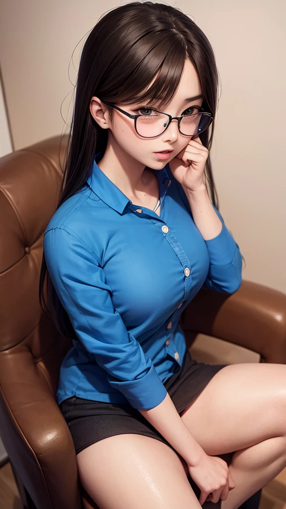 Anime Girl With Glasses sexy