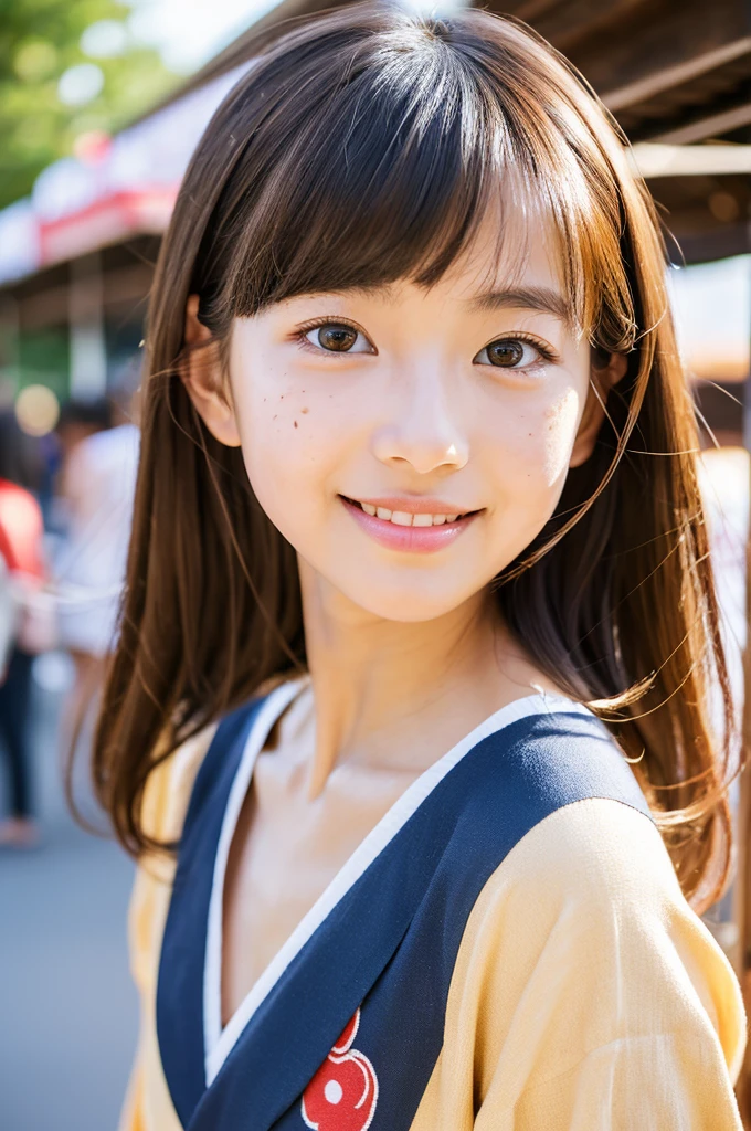 (primary school)、f:3.8,  (highest quality),(Raw photo),  (12 year old Japanese elementary school girl nude), cute baby face, round face、school bag,(Deeply carved face:0.7), (freckles), A medical check-up revealed small breasts、Nipples are visible