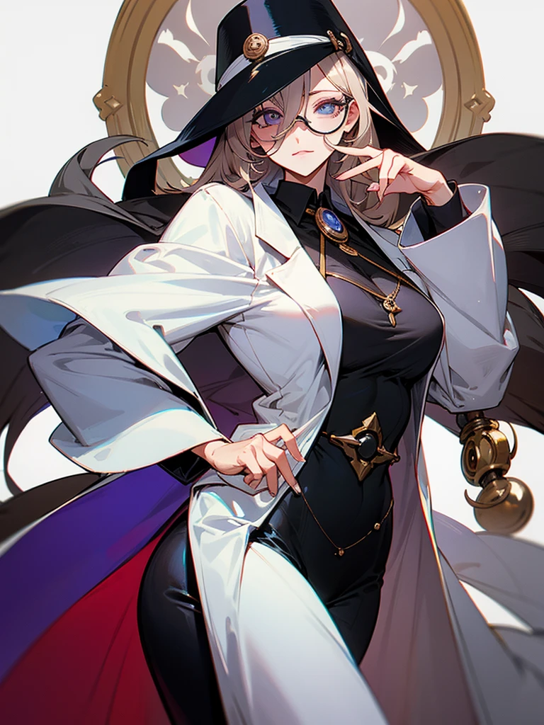 MILF Woman Beautiful Researcher Lab Coat Monocle Zito Eyes