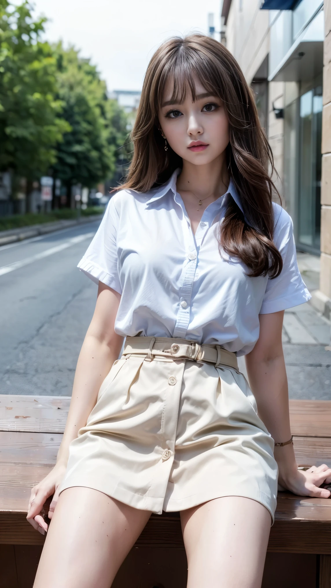 (((Masterpiece,Highest quality,Ultra-high resolution))),(((極めてdetailed,detailed))),((Highest quality,8K,16K,)),Japanese,high school girl,Girls' School,Reader model,Gal,cute,Beauty,sexy,glamorous,uniform,cardigan,blouse(Wearing clothes next to the skin),mini skirt,Knee-high socks,boots