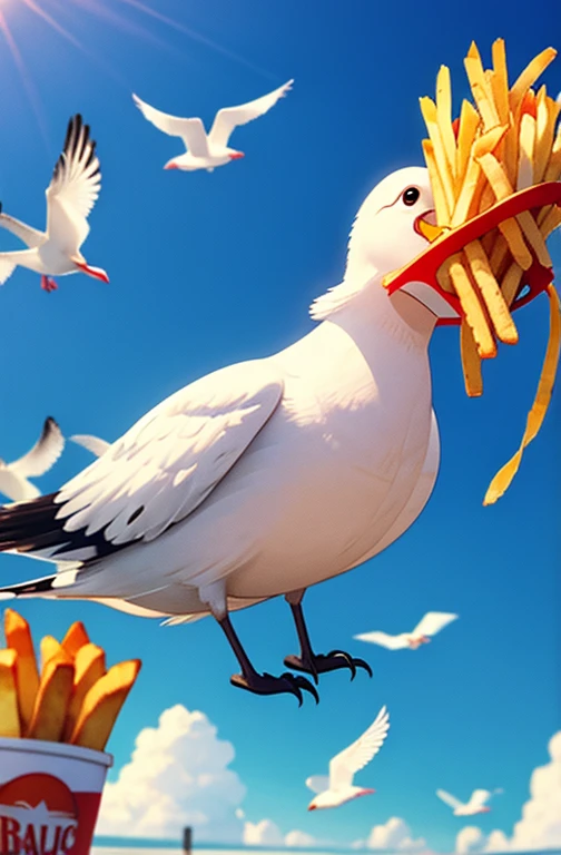 Seagulls and French fries